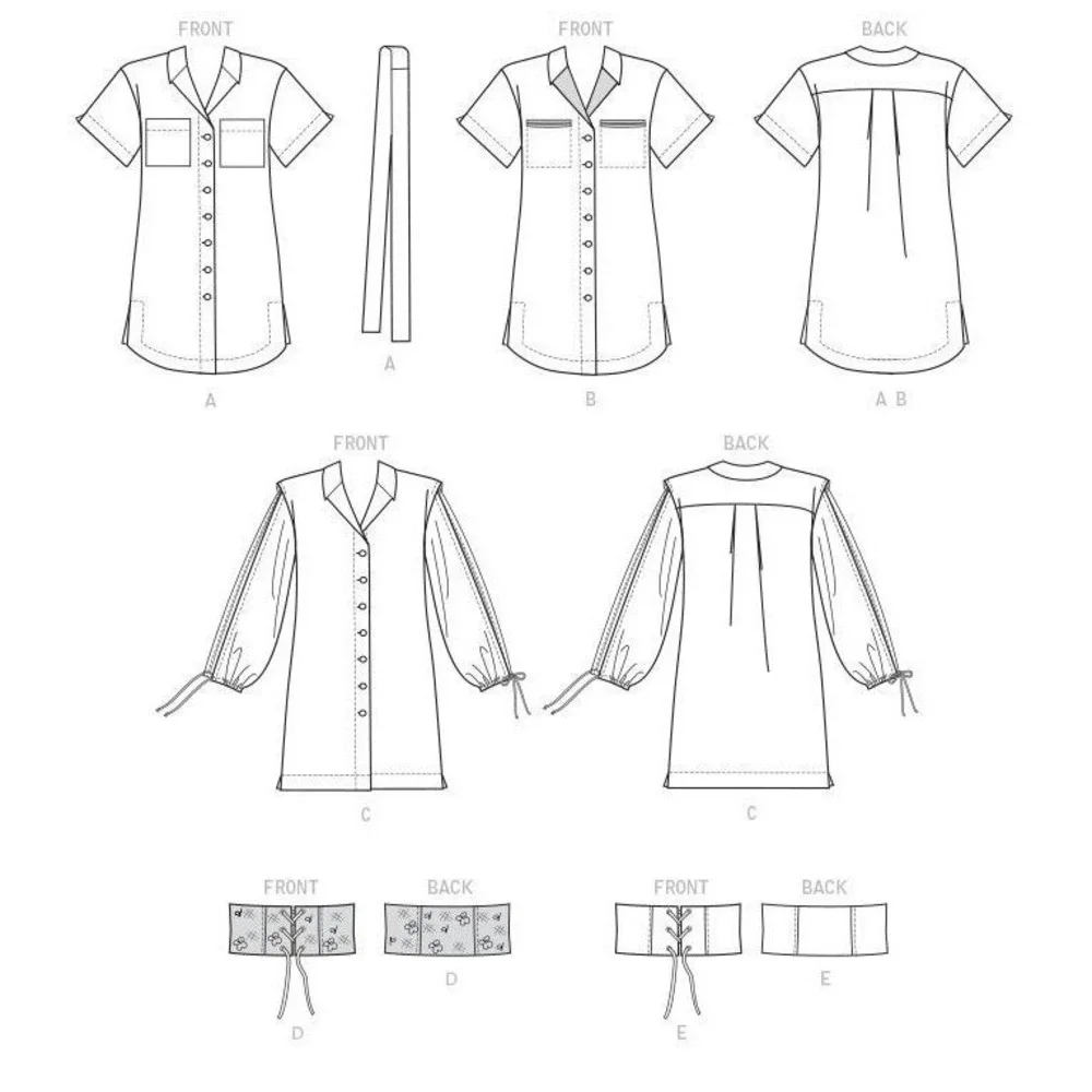McCalls Sewing Pattern 7713 Dress Patch Pockets Belt Misses Size 4-14‎ UNCUT